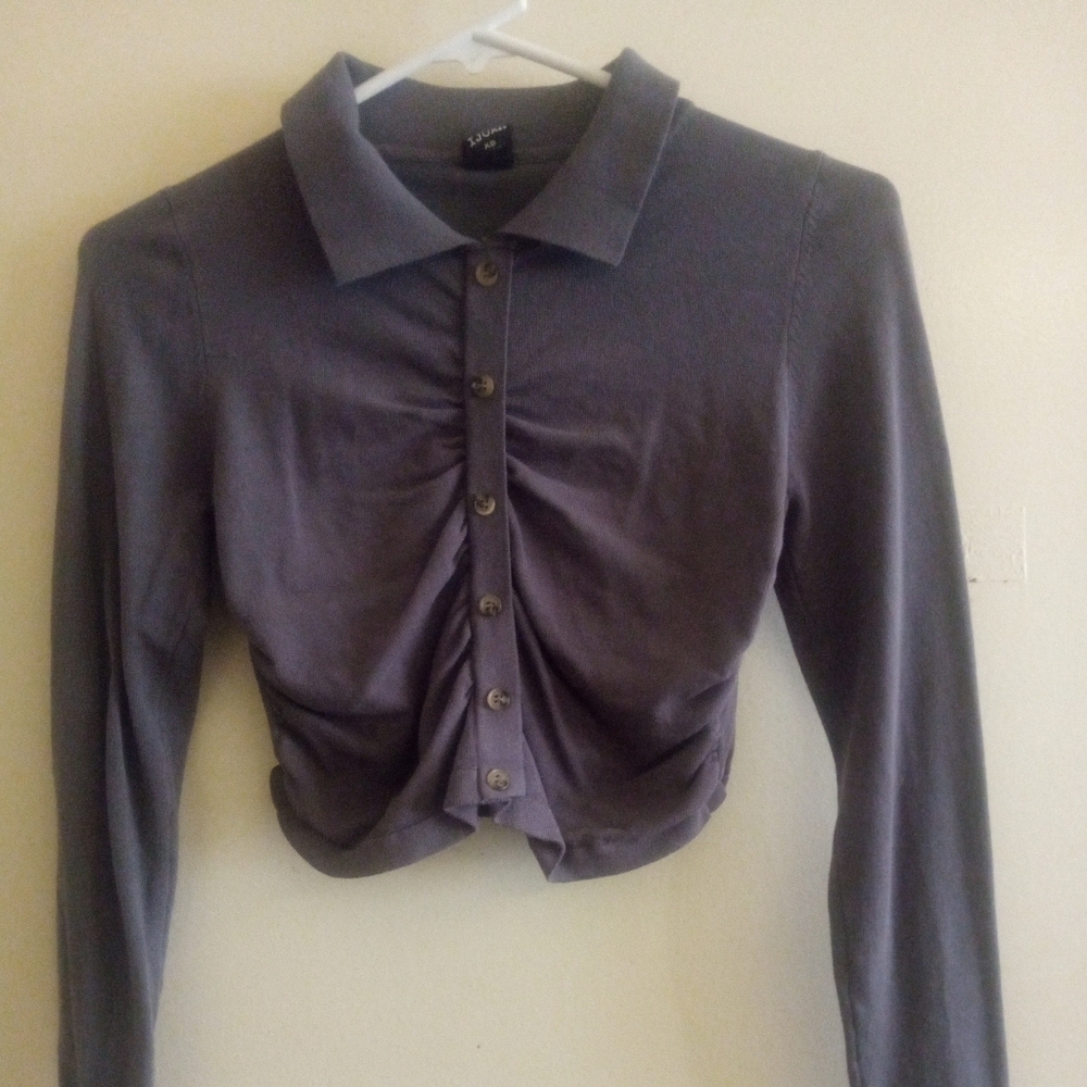 J.O.A. Purple Button-Down Shirt